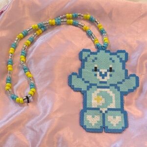 Bedtime Bear (Care Bear) Beaded Kandi Perler